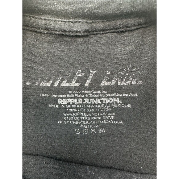 Motley Crue 1987 Tour Ripple Junction Metal Band Mens Medium Tshirt Tee Rock - Picture 3 of 5